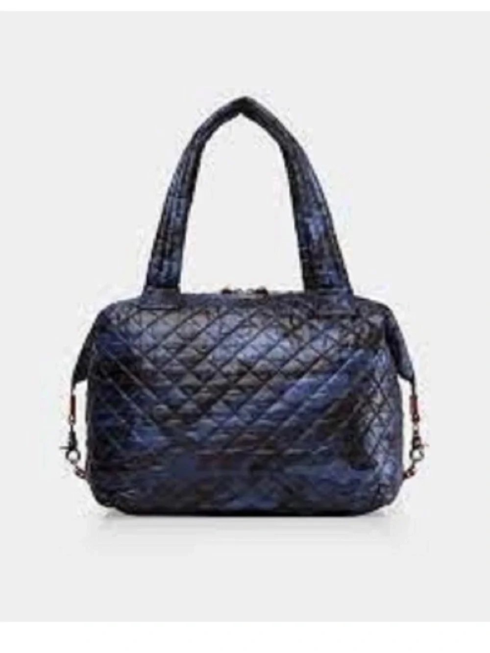 MZ Wallace Sutton Quilted Tote in Dark Navy Camo with Matching Pouch 229